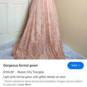 City Triangles Light Pink Formal Gown